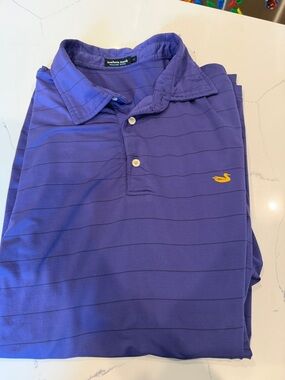 Southern Marsh Men’s Purple Polo with Yellow Logo